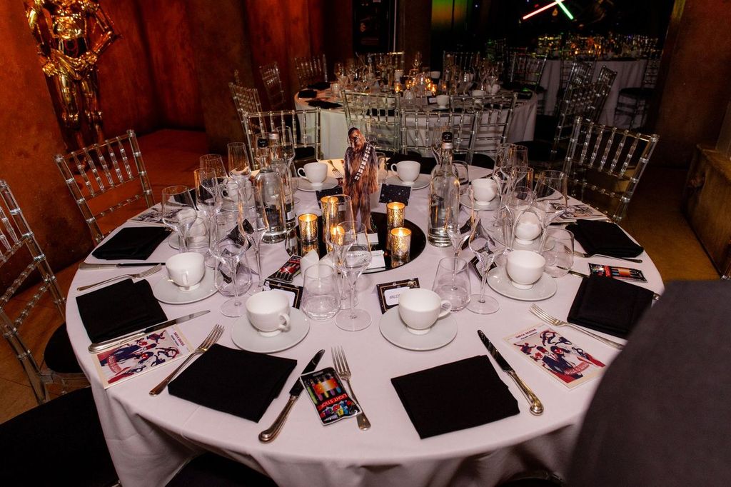 Dining Table with Chewbacca Centrepiece in Movies at Madame Tussauds