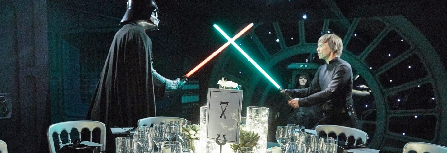 Movies at Madame Tussauds Dinner with Darth Vader vs Luke Skywalker Duel